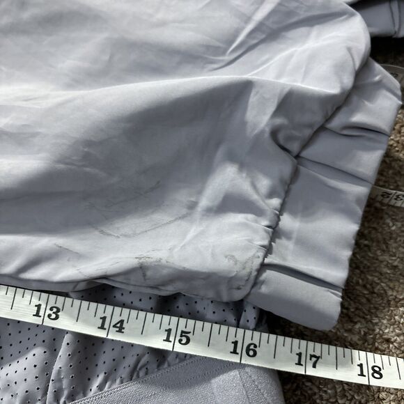 Ivy Park Perforated Panel Hooded Jacket Grey Size Medium (scuff bottom sleeve) - Picture 4 of 11